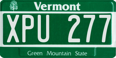 VT license plate XPU277