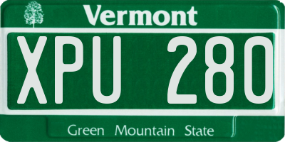 VT license plate XPU280
