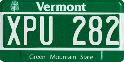 VT license plate XPU282