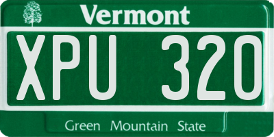VT license plate XPU320