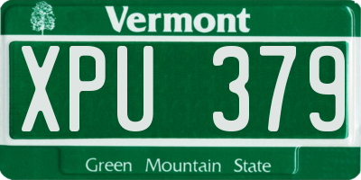 VT license plate XPU379