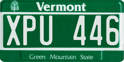 VT license plate XPU446