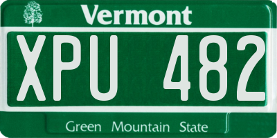 VT license plate XPU482