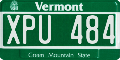 VT license plate XPU484