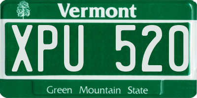VT license plate XPU520