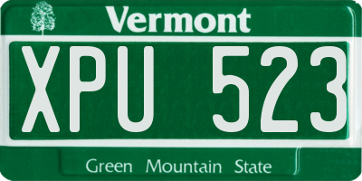 VT license plate XPU523