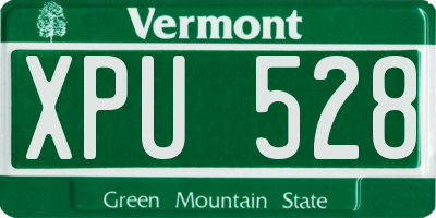 VT license plate XPU528