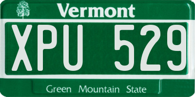 VT license plate XPU529
