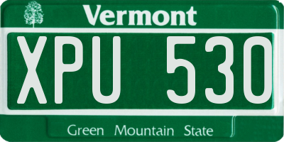 VT license plate XPU530