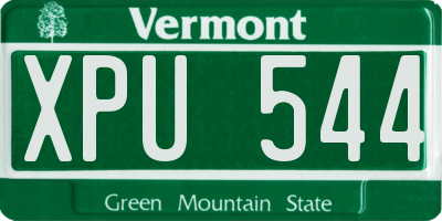 VT license plate XPU544
