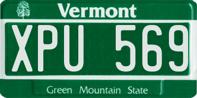 VT license plate XPU569