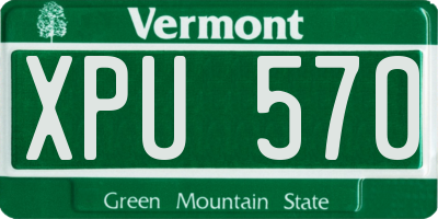 VT license plate XPU570