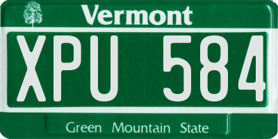 VT license plate XPU584