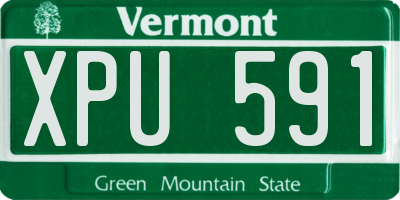 VT license plate XPU591