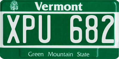 VT license plate XPU682