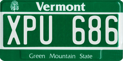 VT license plate XPU686