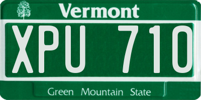 VT license plate XPU710