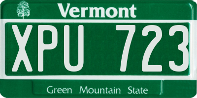 VT license plate XPU723