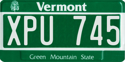 VT license plate XPU745