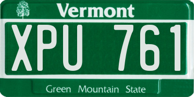 VT license plate XPU761