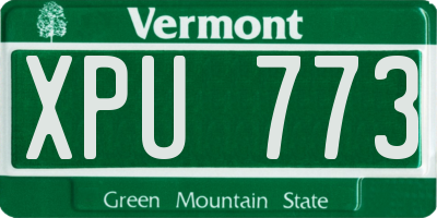 VT license plate XPU773