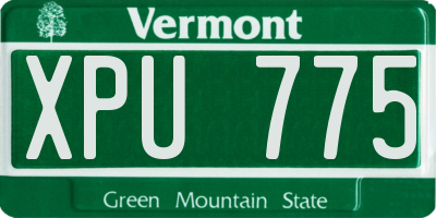 VT license plate XPU775