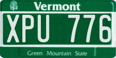 VT license plate XPU776