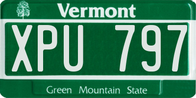 VT license plate XPU797