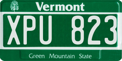 VT license plate XPU823