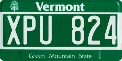 VT license plate XPU824