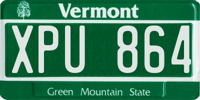 VT license plate XPU864