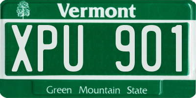 VT license plate XPU901