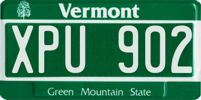 VT license plate XPU902
