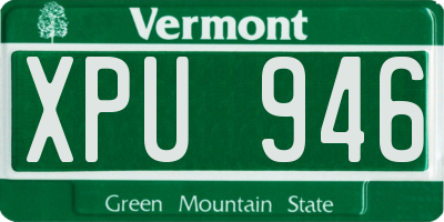 VT license plate XPU946