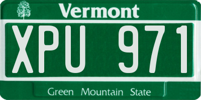 VT license plate XPU971