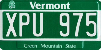 VT license plate XPU975