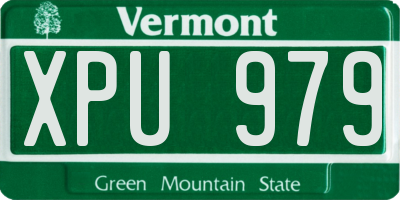 VT license plate XPU979