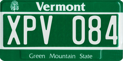 VT license plate XPV084