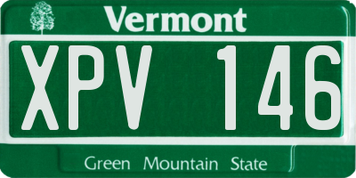 VT license plate XPV146