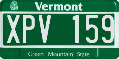 VT license plate XPV159