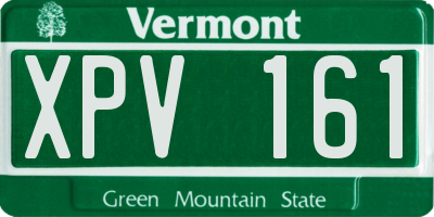 VT license plate XPV161