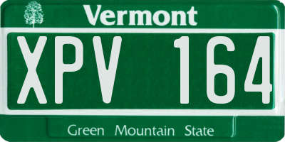 VT license plate XPV164