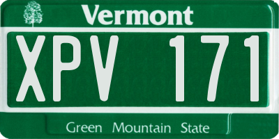 VT license plate XPV171
