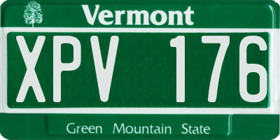 VT license plate XPV176