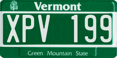 VT license plate XPV199
