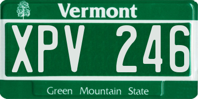 VT license plate XPV246