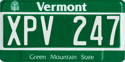 VT license plate XPV247