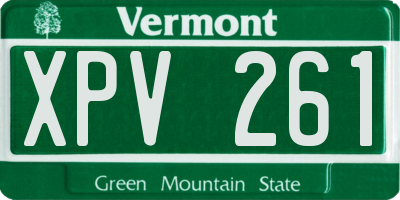VT license plate XPV261