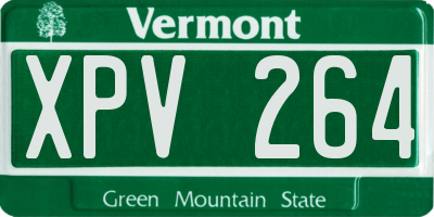 VT license plate XPV264
