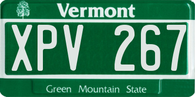 VT license plate XPV267